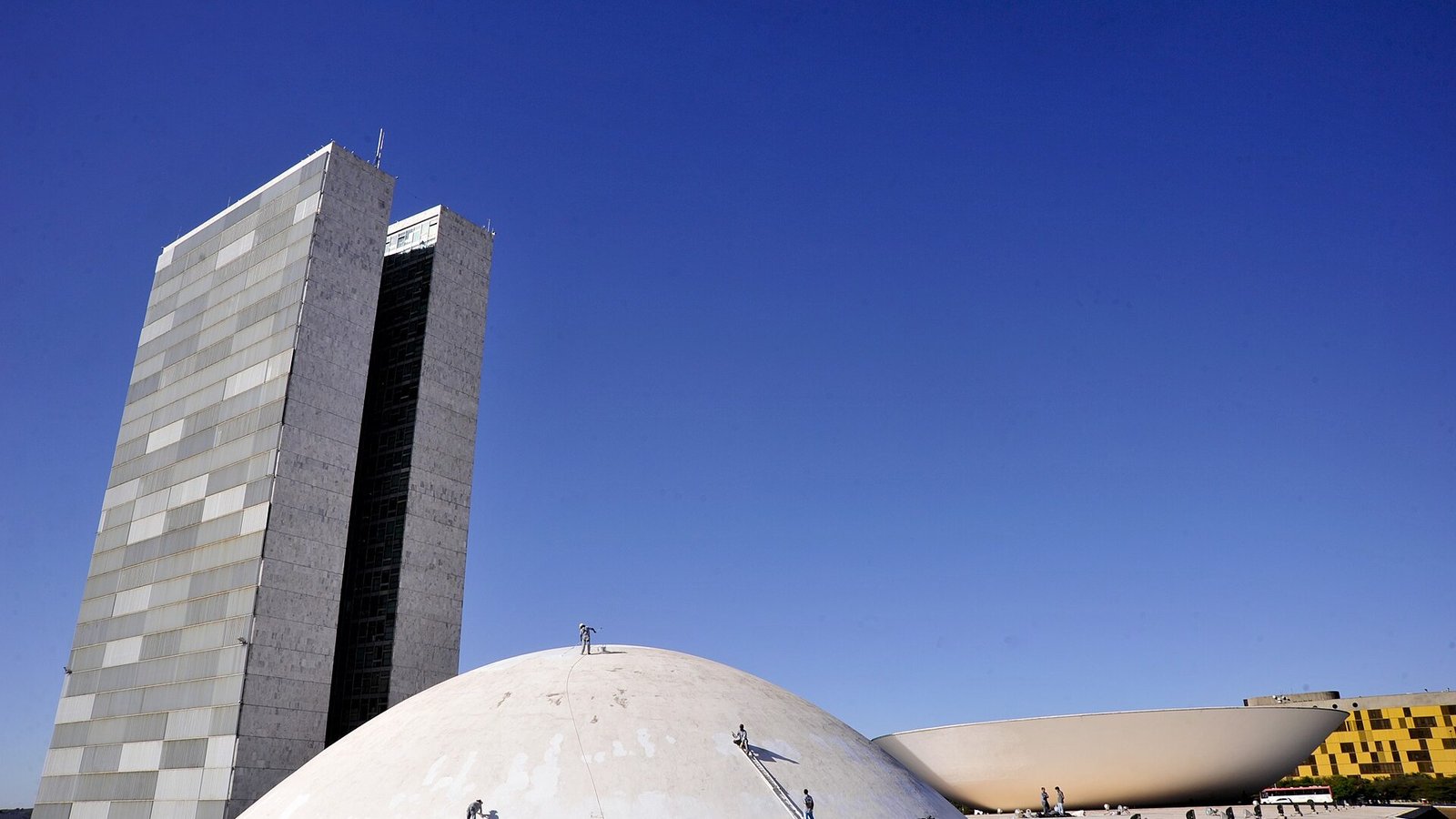 Prédio do Congresso Nacional, com a cúpula do Senado, na Esplanada dos Ministérios